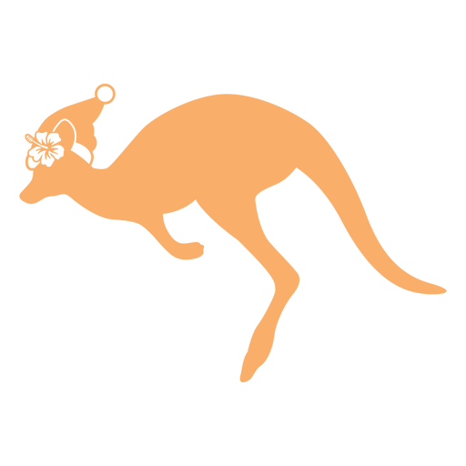 Kangaroo christmas flat PNG Design