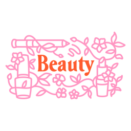 Distintivo de beleza de maquiagem Desenho PNG