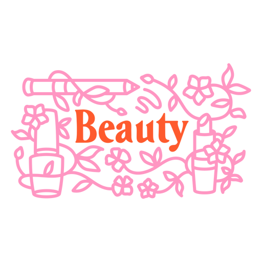 Makeup beauty badge PNG Design