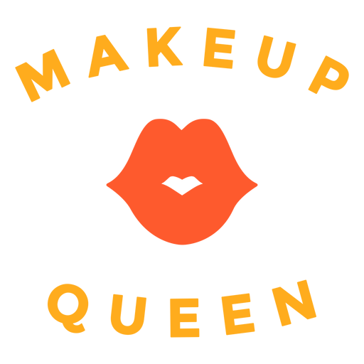 Insignia de la reina del maquillaje Diseño PNG