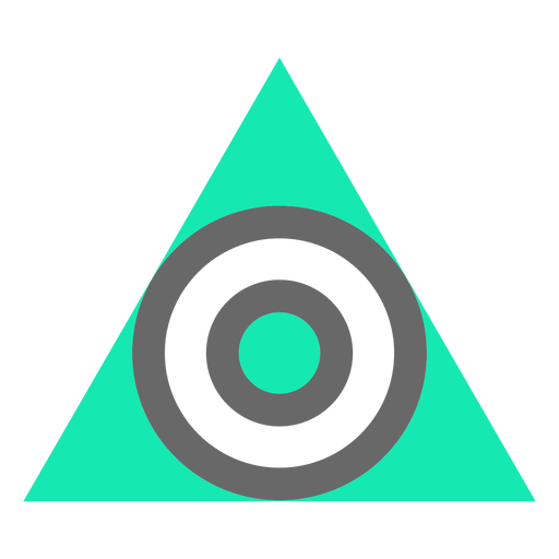 Dreieckskreis des modernen Stils flach PNG-Design