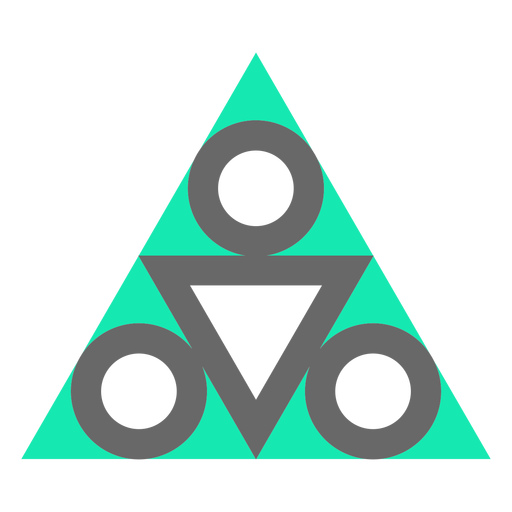 Modern style triangle design flat PNG Design