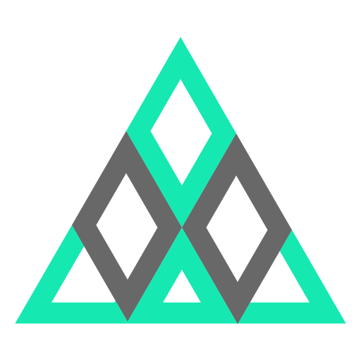 Dreiecksdiamanten im modernen Stil flach PNG-Design