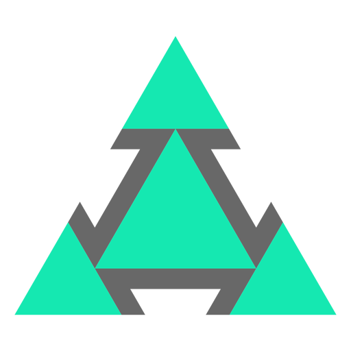Modern style triangles flat PNG Design