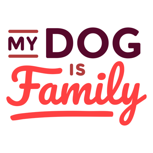 Mein Hund ist Familienschrift PNG-Design