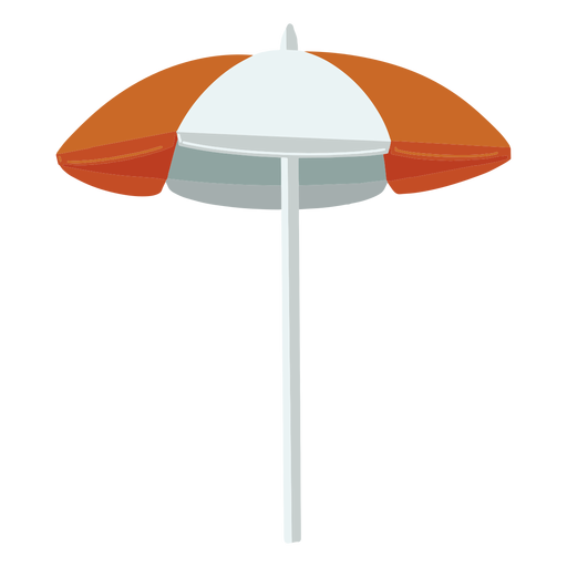 Orange weiße Sonnenschirmillustration PNG-Design