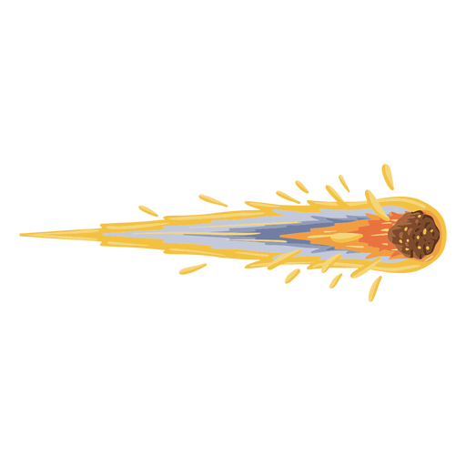 Orbiting meteor illustration
