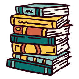 Pile of books illustration