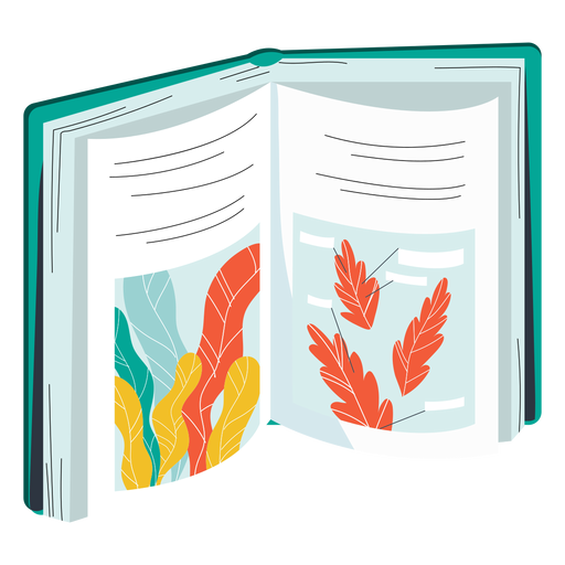 Plants book illustration PNG Design