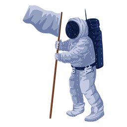Proud astronaut flag illustration PNG Design