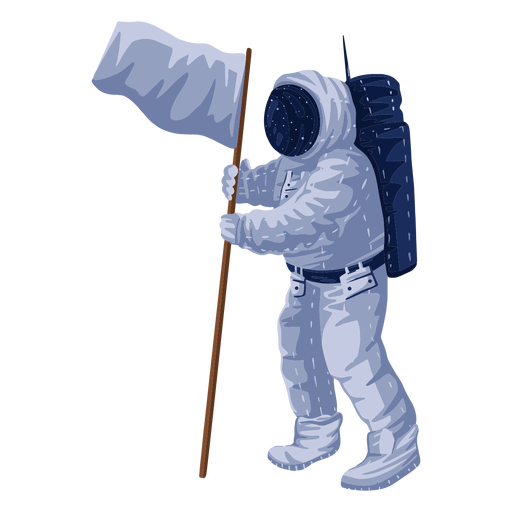Stolze Astronautenflaggenillustration PNG-Design