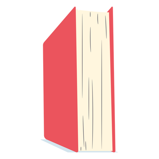 Libro escolar rojo plano Diseño PNG