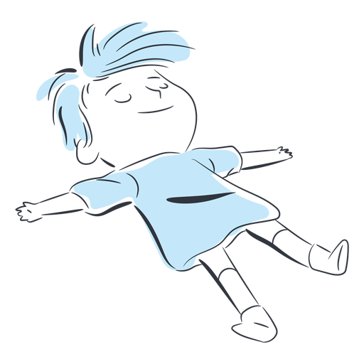 Relaxed boy lying character PNG Design