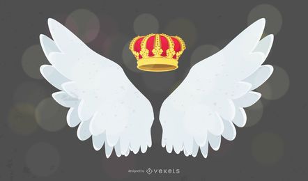 Corona y alas de moda