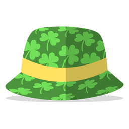 Ilustração de trevos de chapéu de São Patrício Desenho PNG