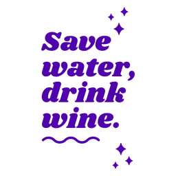Salvar letras de vinho beber água Desenho PNG