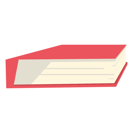 Libro escolar rojo plano Diseño PNG