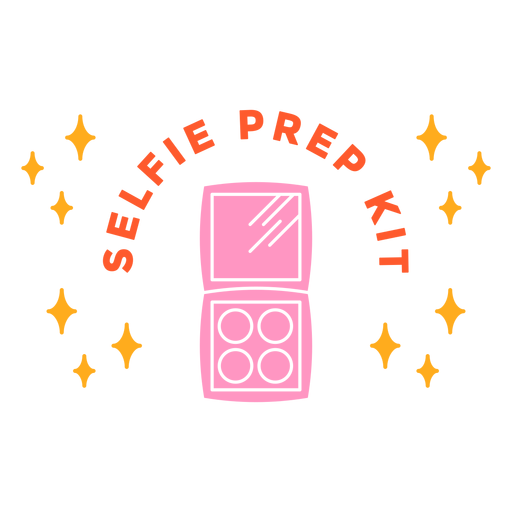 Selfie prep kit badge PNG Design