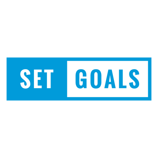 Set goals badge PNG Design
