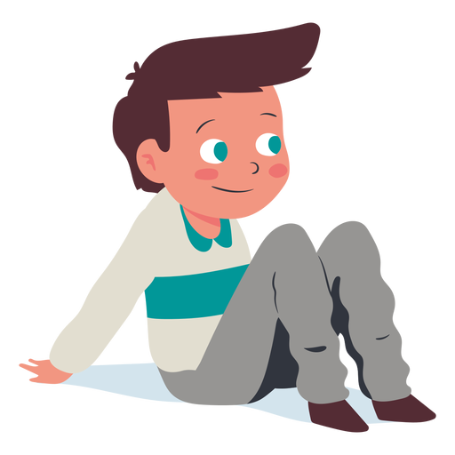 Smiling boy character PNG Design