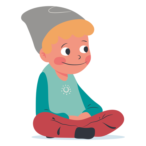 Un niño en la camiseta verde ilustración de carácter de dibujos
