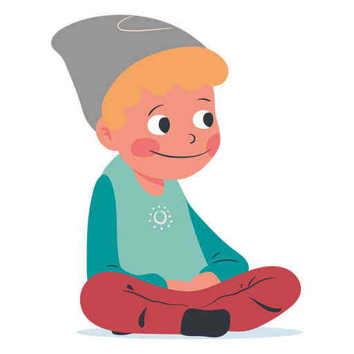 Carácter de niño sonriente Diseño PNG