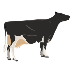 Ilustración de vaca de pie Diseño PNG