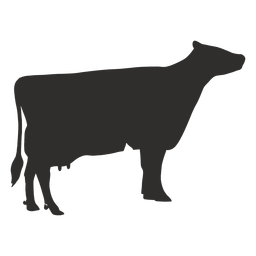 Silhueta de vaca em pé Desenho PNG