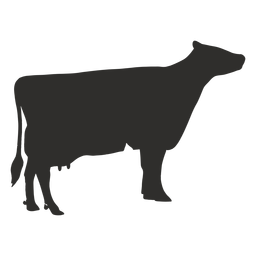 Silueta de vaca de pie Transparent PNG