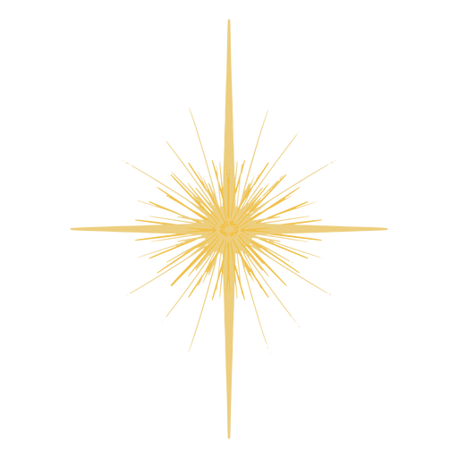 Estrela brilhando plana Desenho PNG