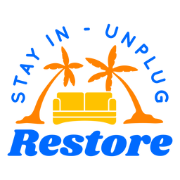 Stay in unplug restore badge PNG Design