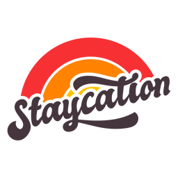 Distintivo de isolamento de Staycation Desenho PNG