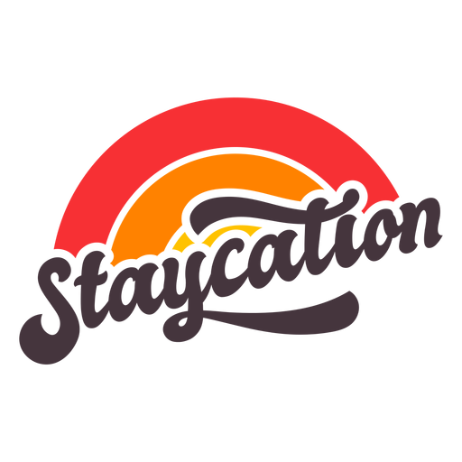 Distintivo de isolamento de Staycation Desenho PNG