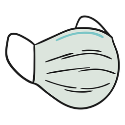 Ilustración de máscara quirúrgica Diseño PNG