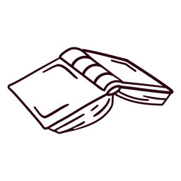 Upside down open book stroke PNG Design