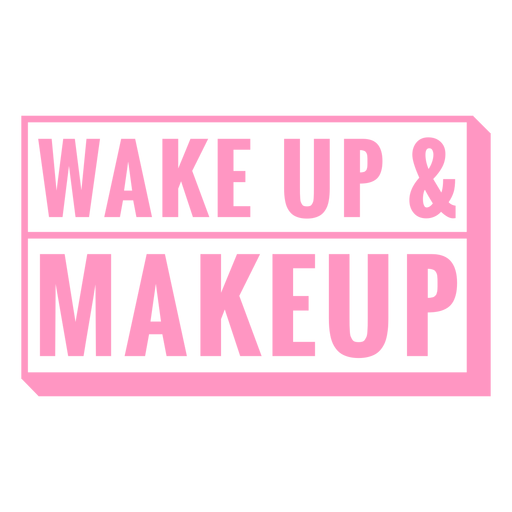 Wach auf und Make-up-Abzeichen PNG-Design