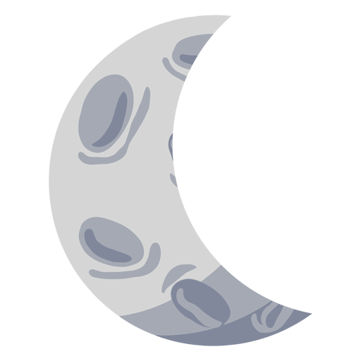 Ilustración de luna creciente menguante Diseño PNG