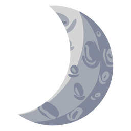 Ilustración de luna creciente encerada Diseño PNG