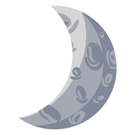 Waxing crescent moon illustration