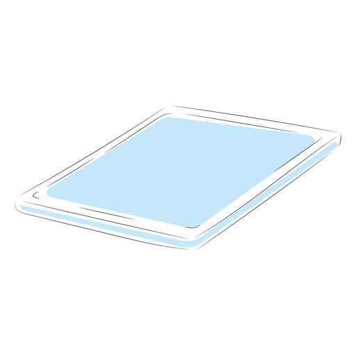 Tablet branco desenhado à mão Desenho PNG