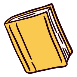Yellow closed book illustration PNG Design
