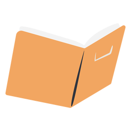Yellow open school book flat PNG Design