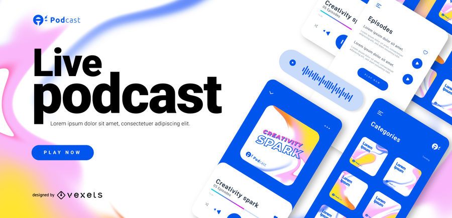 Live podcast slider template Live podcast slider template