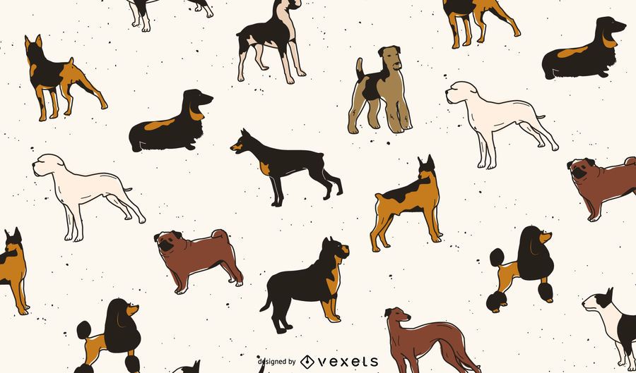 Dog breeds pattern design Dog breeds pattern design