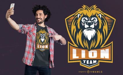 Design de camisetas da equipe Lion