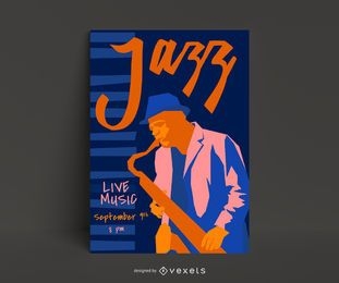 Jazz live poster template