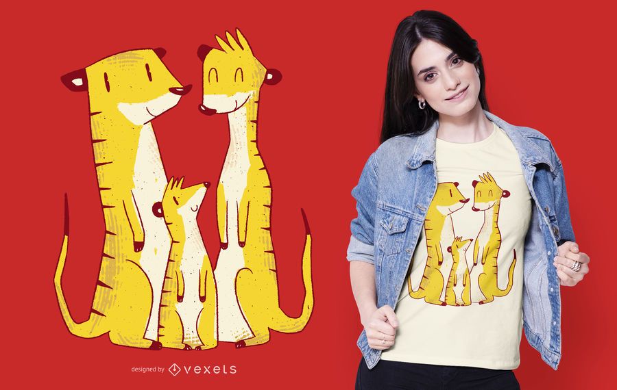 Meerkat Family T-shirt Design Meerkat Family T-shirt Design
