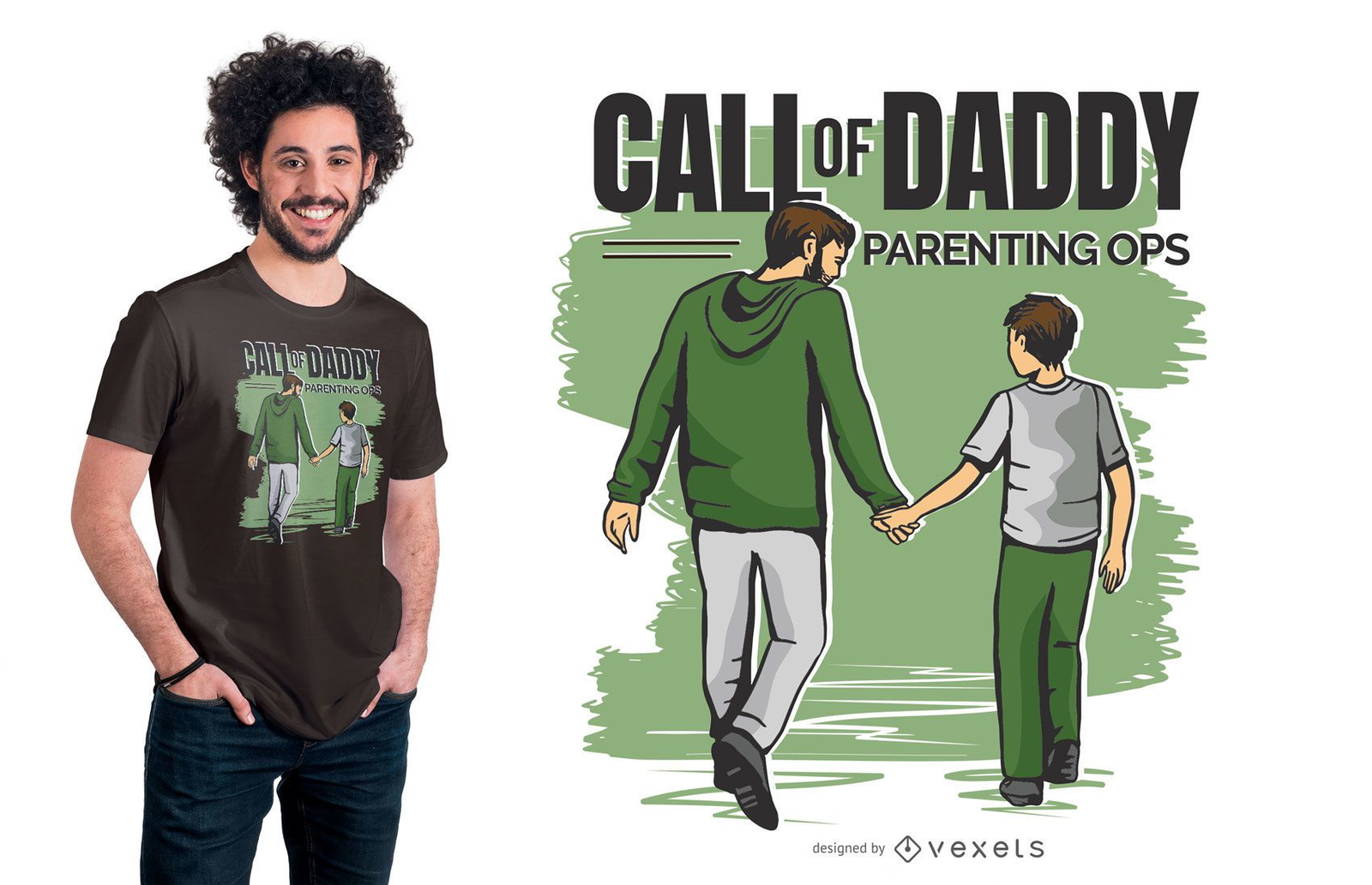 Diseño de camiseta de Call of Daddy Funny