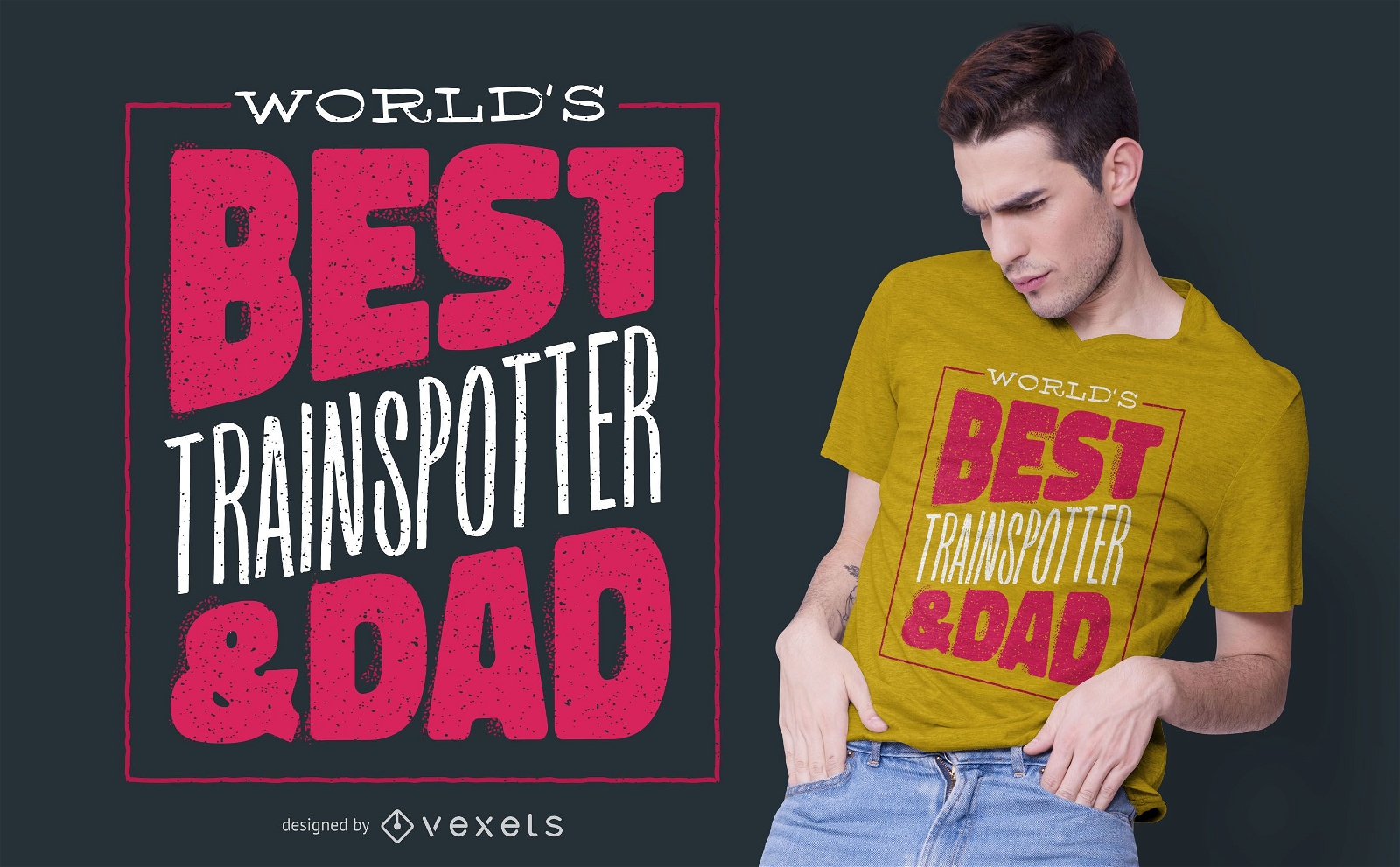 Best Trainspotter Dad T-shirt Design