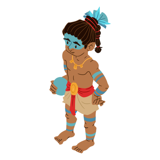 Isom?trico colorido hombre azteca Diseño PNG